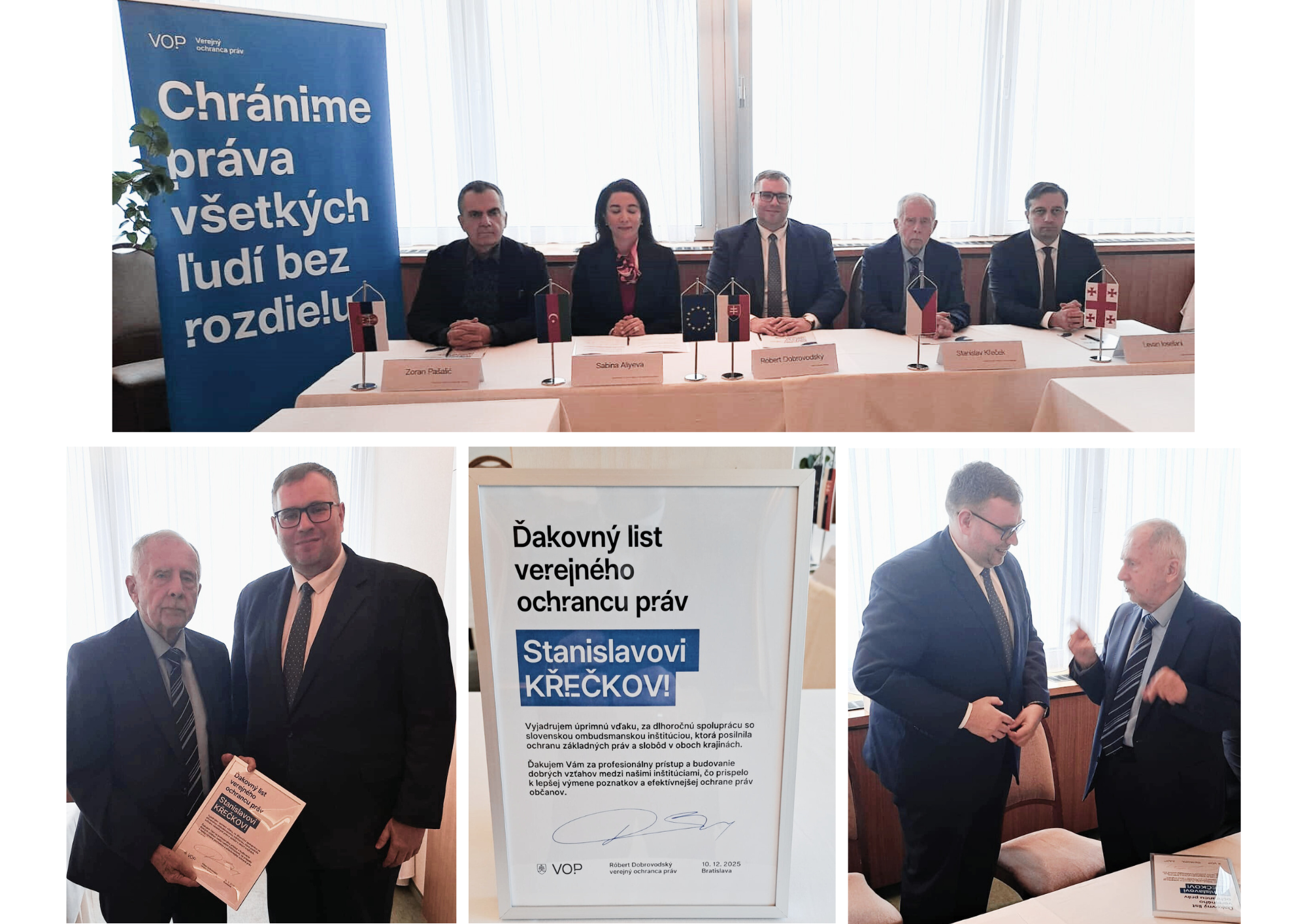 Fotky zachycují průběh summitu a předávání ocenění „Ombudsmanské ďakujem“.