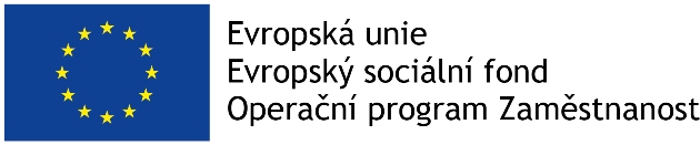 Obrázek zobrazuje logo EU s textem Evropská unie, Evropský sociální fond, Operační program Zaměstnanost